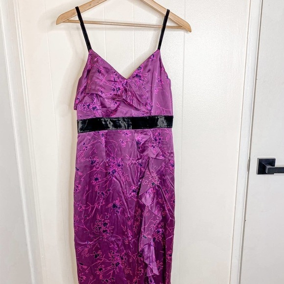 Cinq a Sept Lara print purple silk dress NWT 4 - Picture 2 of 15